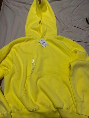 High-Visibility Neon Yellow Pullover Hoodie